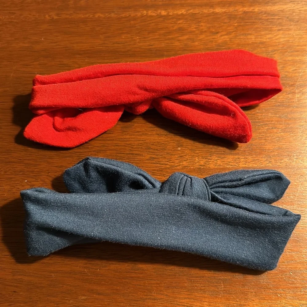 🎀 Baby girl Hairbands bundle 8 red white blue silver headband accessories girl